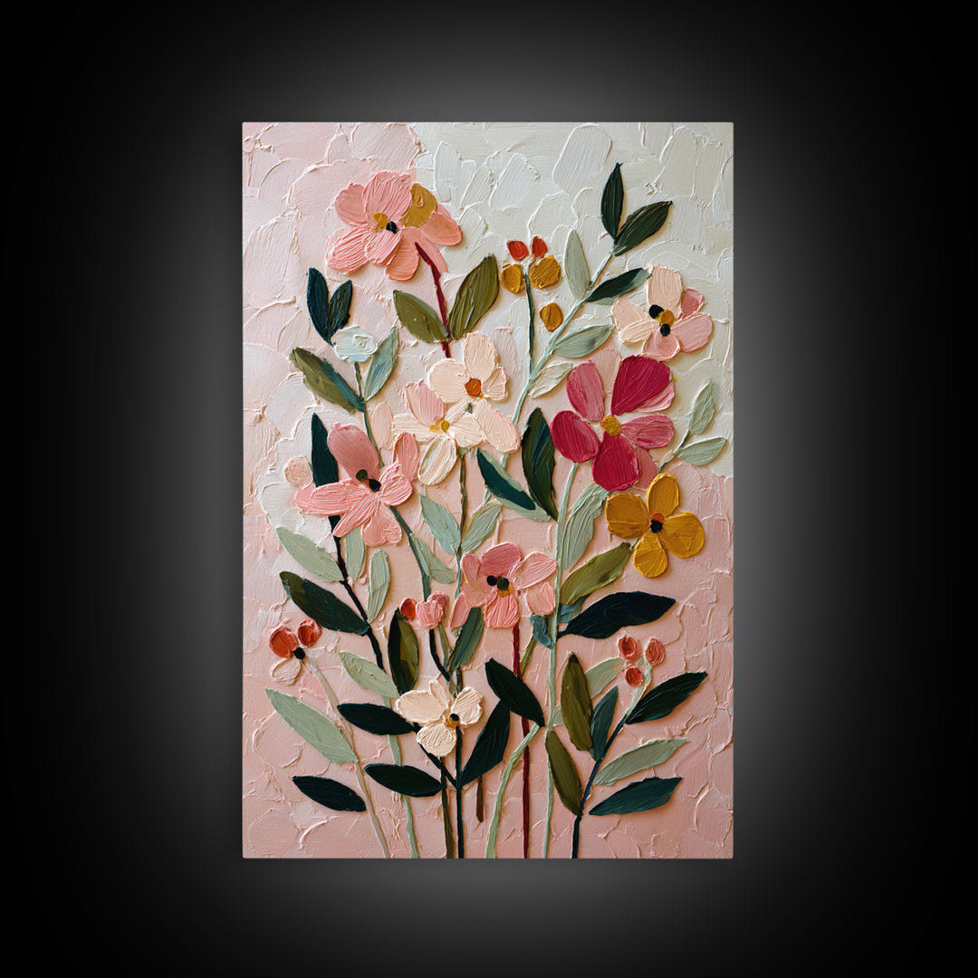 Matisse Inspired Cutouts with Vivid Floral Motifs Canvas Print, Maximalist Art, Printable Wall Art, Living Room Decor, Maximal, MAX-2x3-66