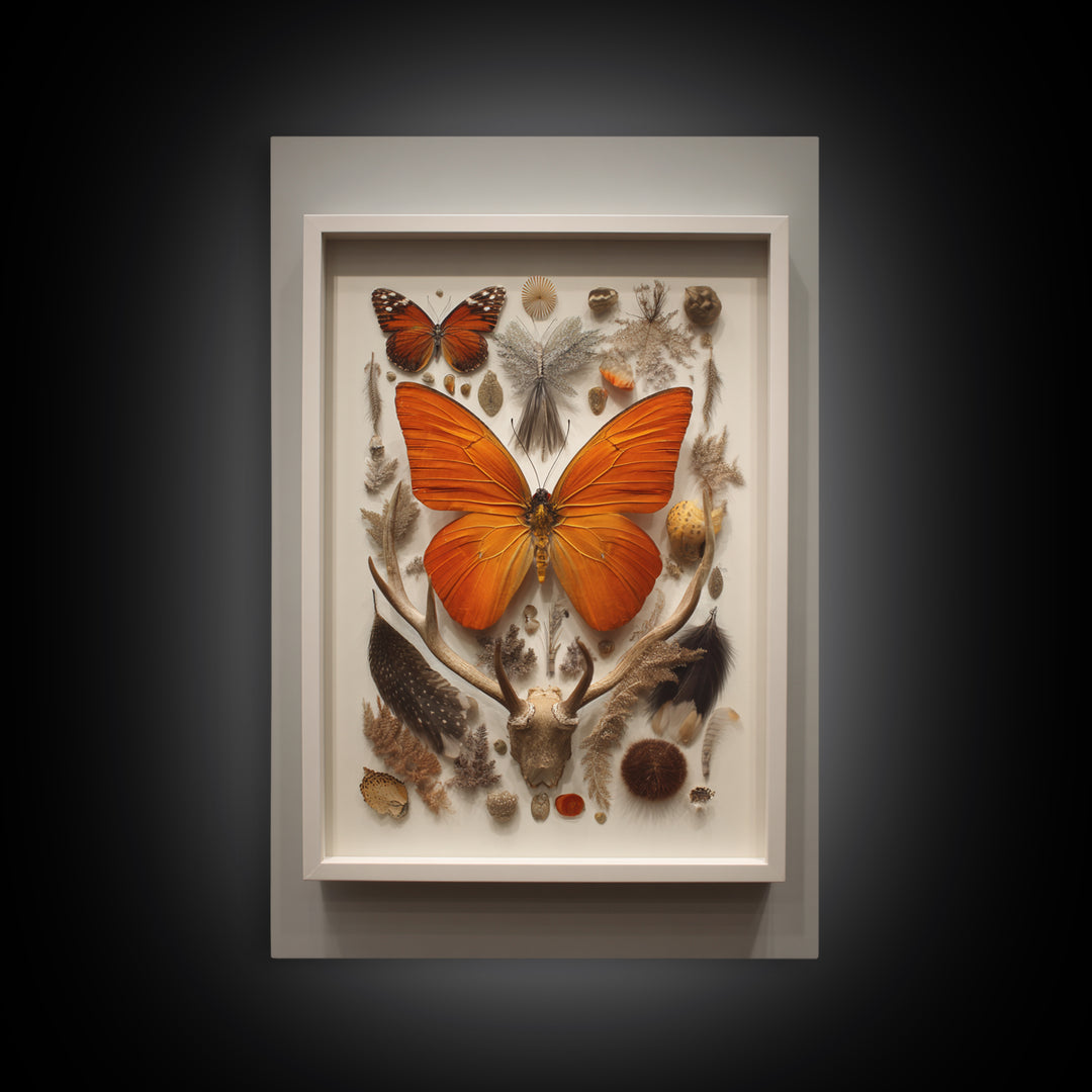 Framed Butterfly Collection Canvas Print, Maximalist Art, Printable Art, Living Room Decor, Fine Art, Maximal, Funky Wall Art, MAX-2x3-79