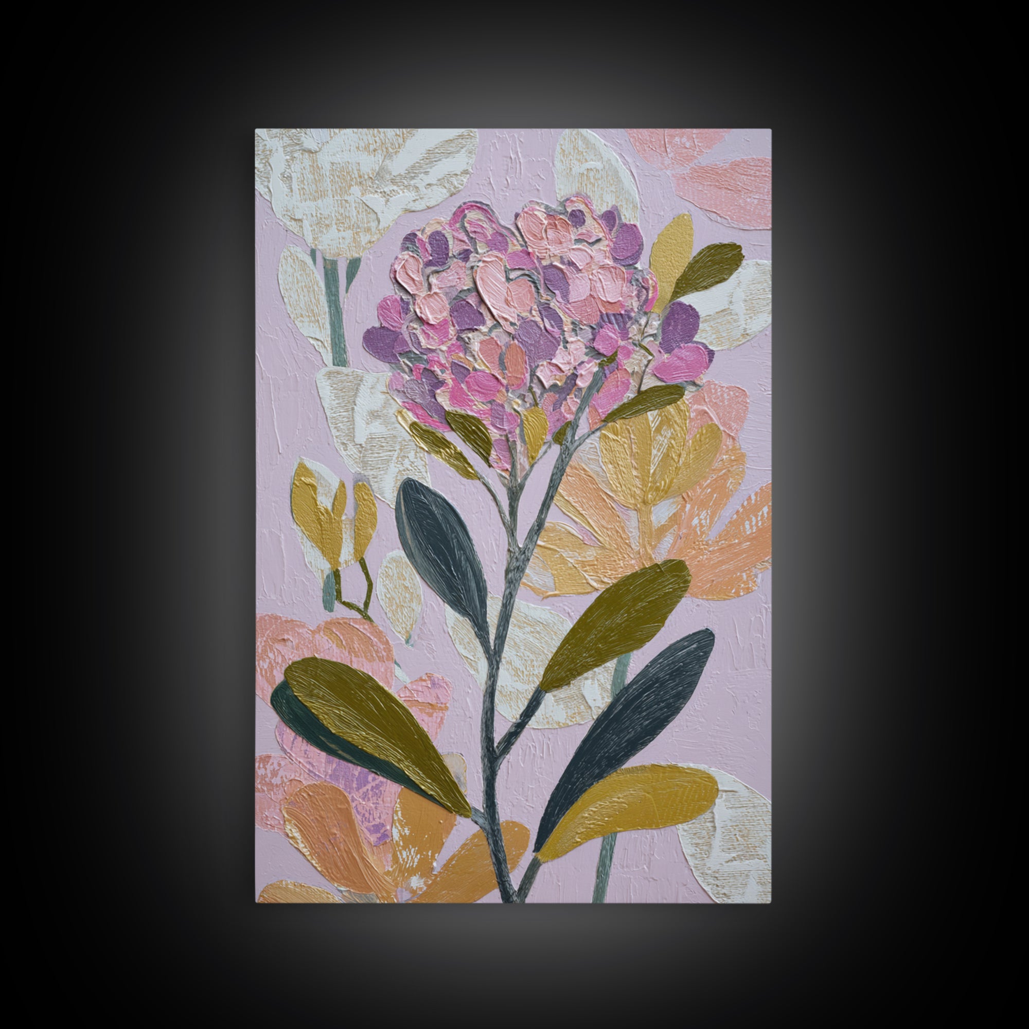 Matisse Inspired Cutouts with Vivid Floral Motifs Canvas Print, Maximalist Art, Digital Print, Living Room Decor, Maximal, MAX-2x3-90