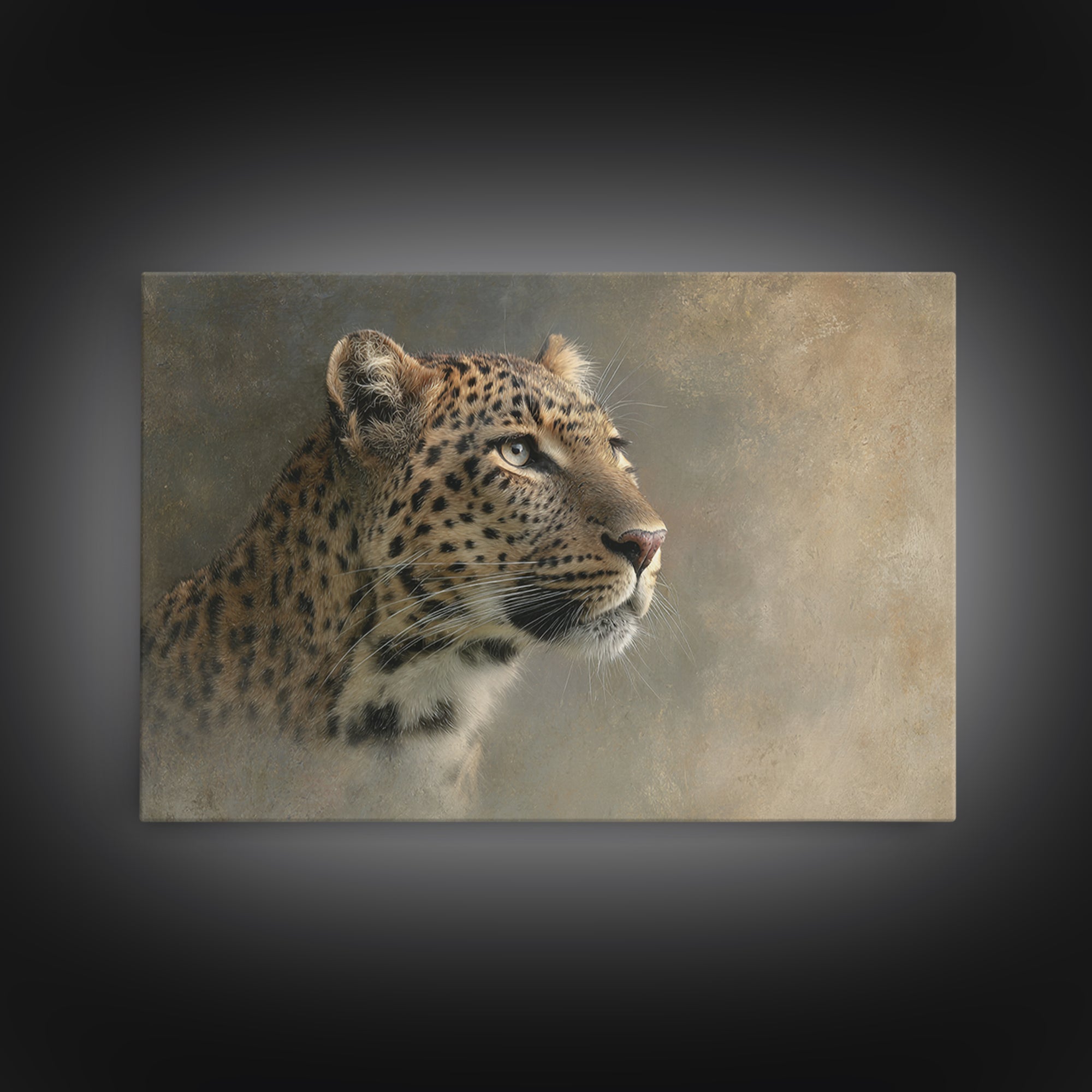 Rainbow Leopard Portrait Canvas Print, Maximalist Art, Digital Prints, Living Room Decor, Fine Art, Maximal, Abstract Wall Art, MAX-3x2-88