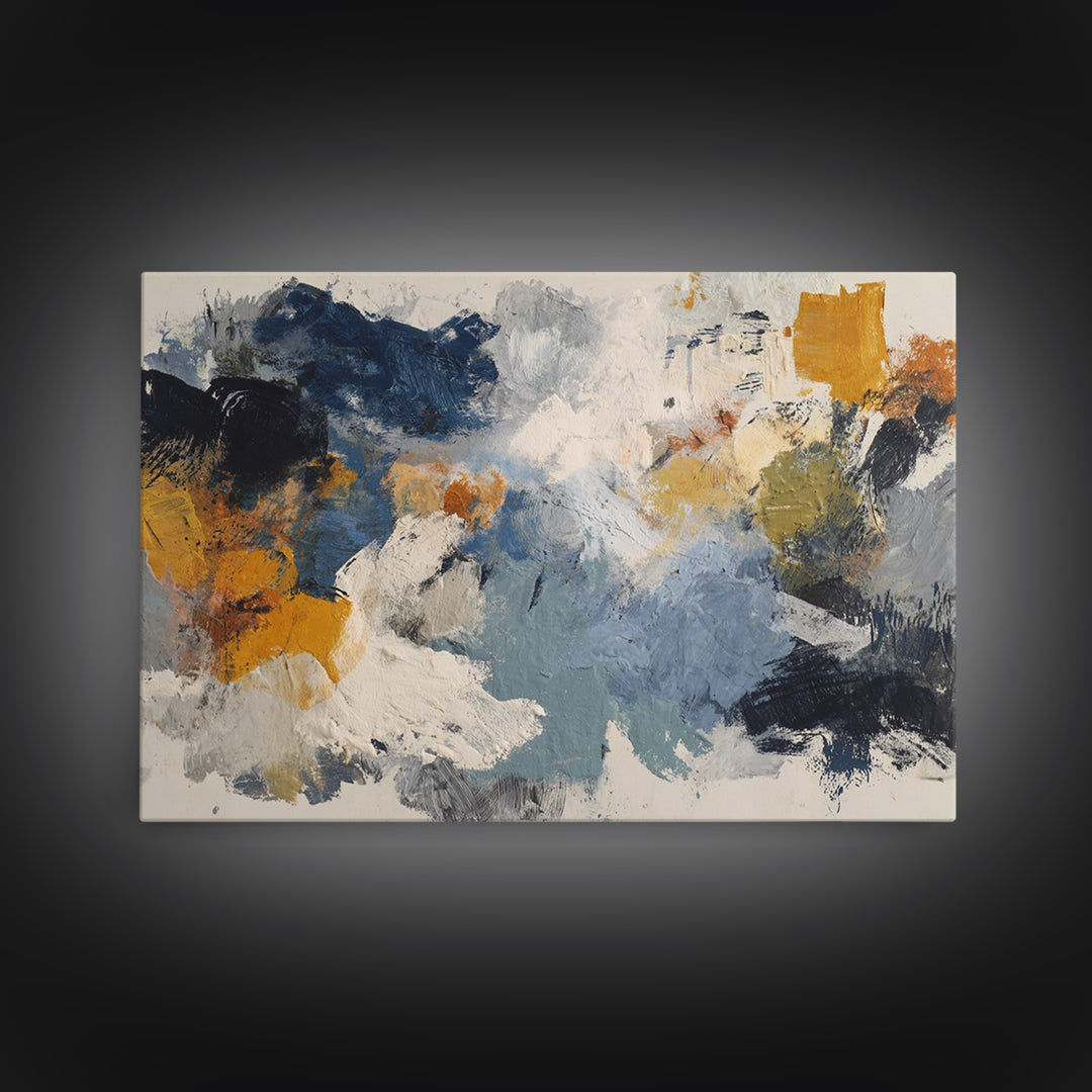 Chaotic Joyful Abstract Canvas Print, Maximalist Art, Modern Art, Living Room Decor, Fine Art, Maximal, Textured Painting, MAX-3x2-98