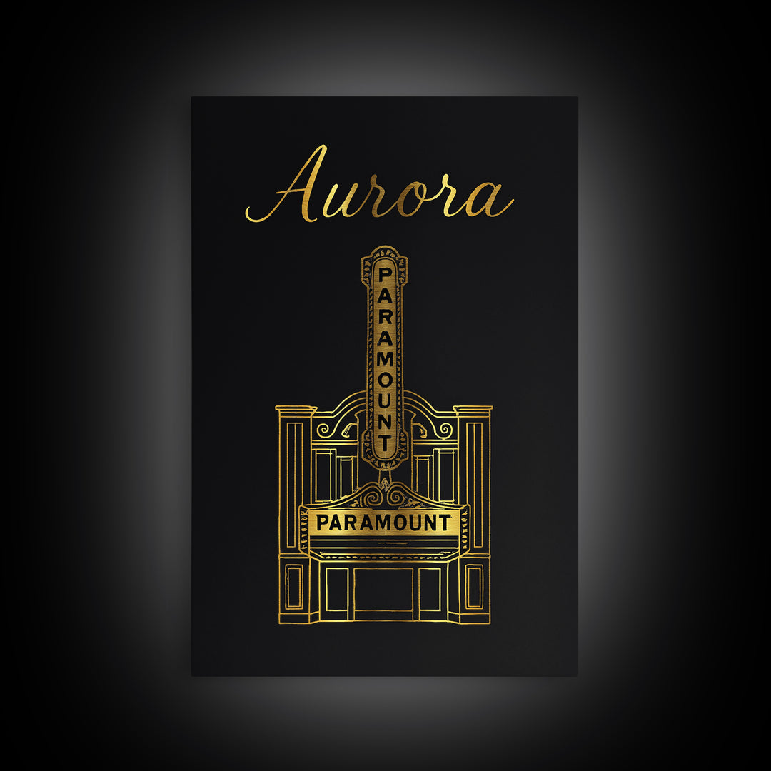 Aurora Travel Poster, Canvas Print, Dark Minimalist Wall Art, Aurora Poster Print, Living Room Wall Art, Modern Wall Decor, Fine Art Print