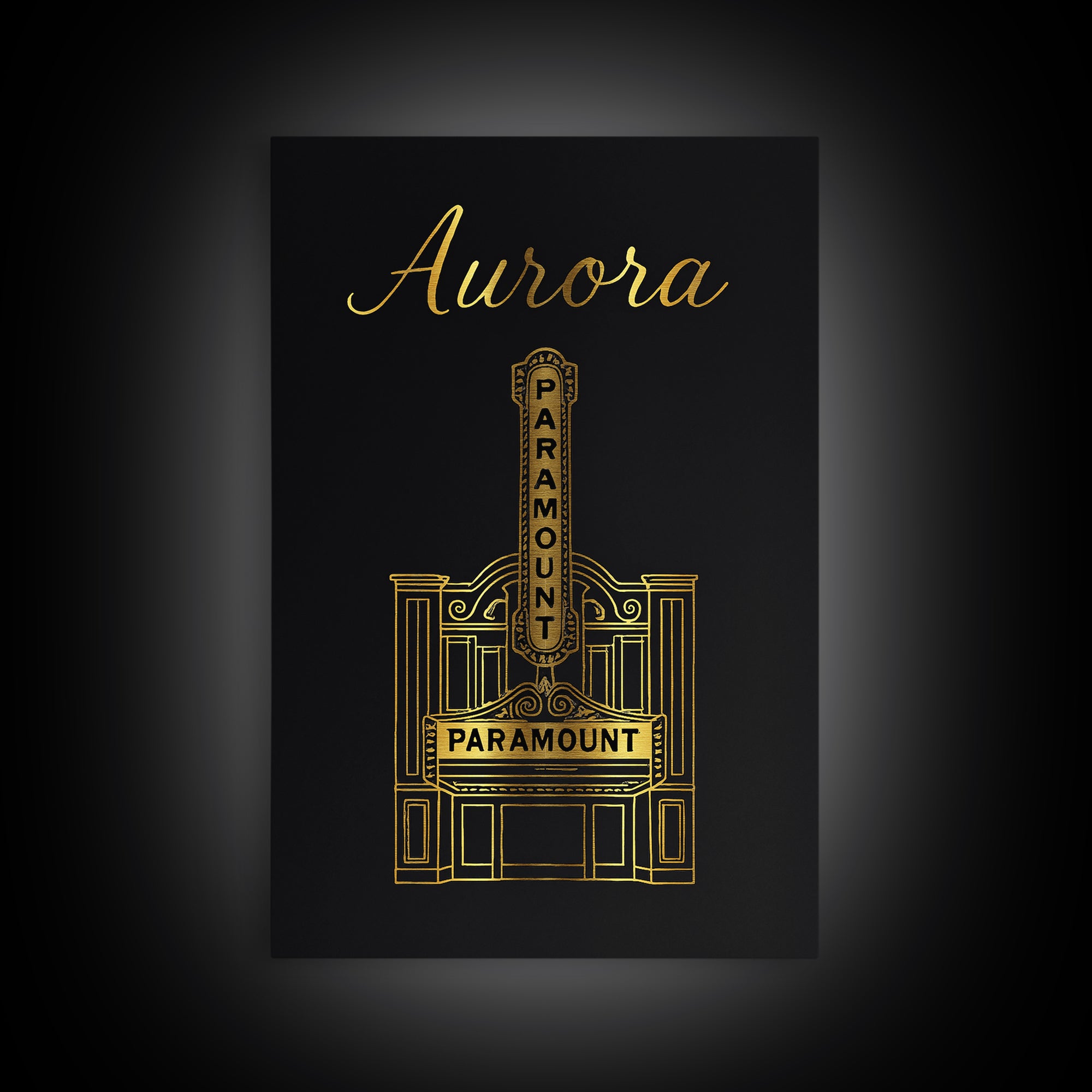 Aurora Travel Poster, Canvas Print, Dark Minimalist Wall Art, Aurora Poster Print, Living Room Wall Art, Modern Wall Decor, Fine Art Print