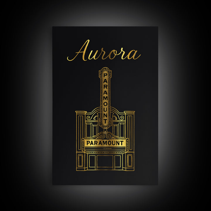 Aurora Travel Poster, Canvas Print, Dark Minimalist Wall Art, Aurora Poster Print, Living Room Wall Art, Modern Wall Decor, Fine Art Print