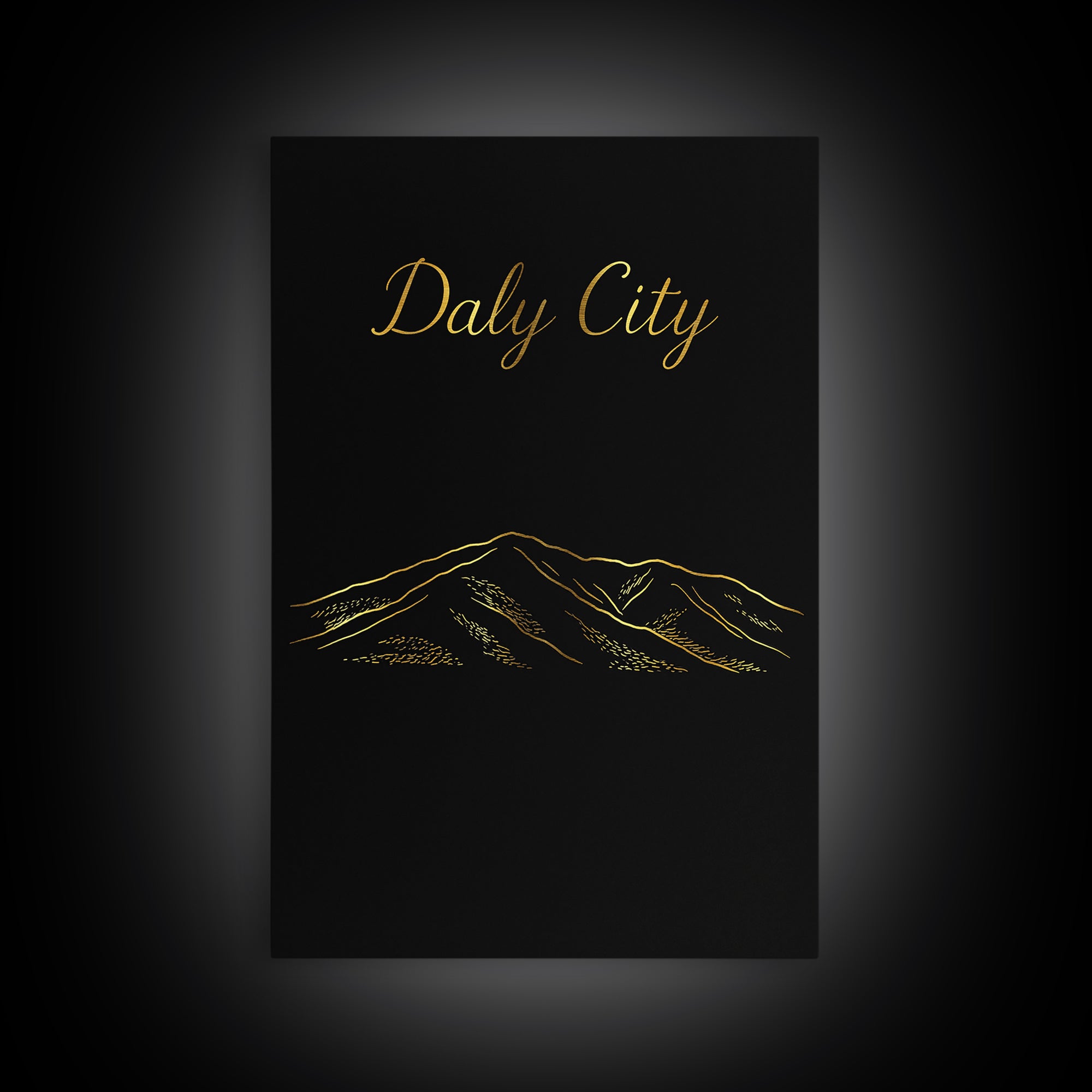 Daly City California Travel Poster, Canvas Print, Dark Minimalist Wall Art, Daly Art Print, Poster Art, Retro Travel Print, Poster Print