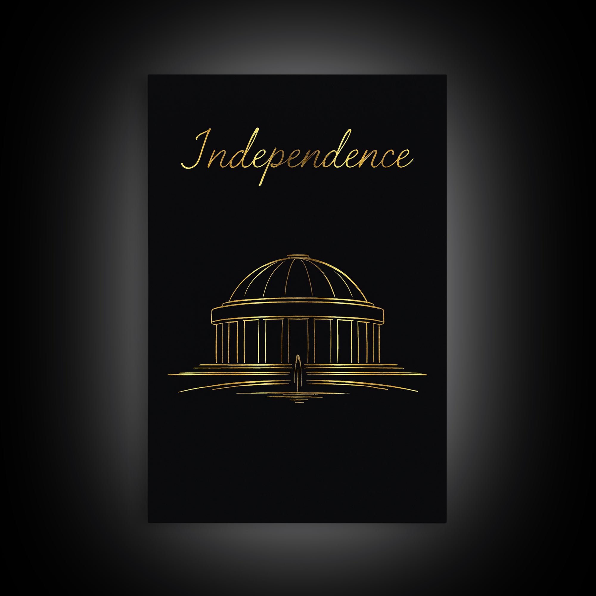 Independence Travel Poster, Canvas Print, Dark Minimalist Wall Art, Independence Travel Art, Fine Art Print, Gift For Travelers