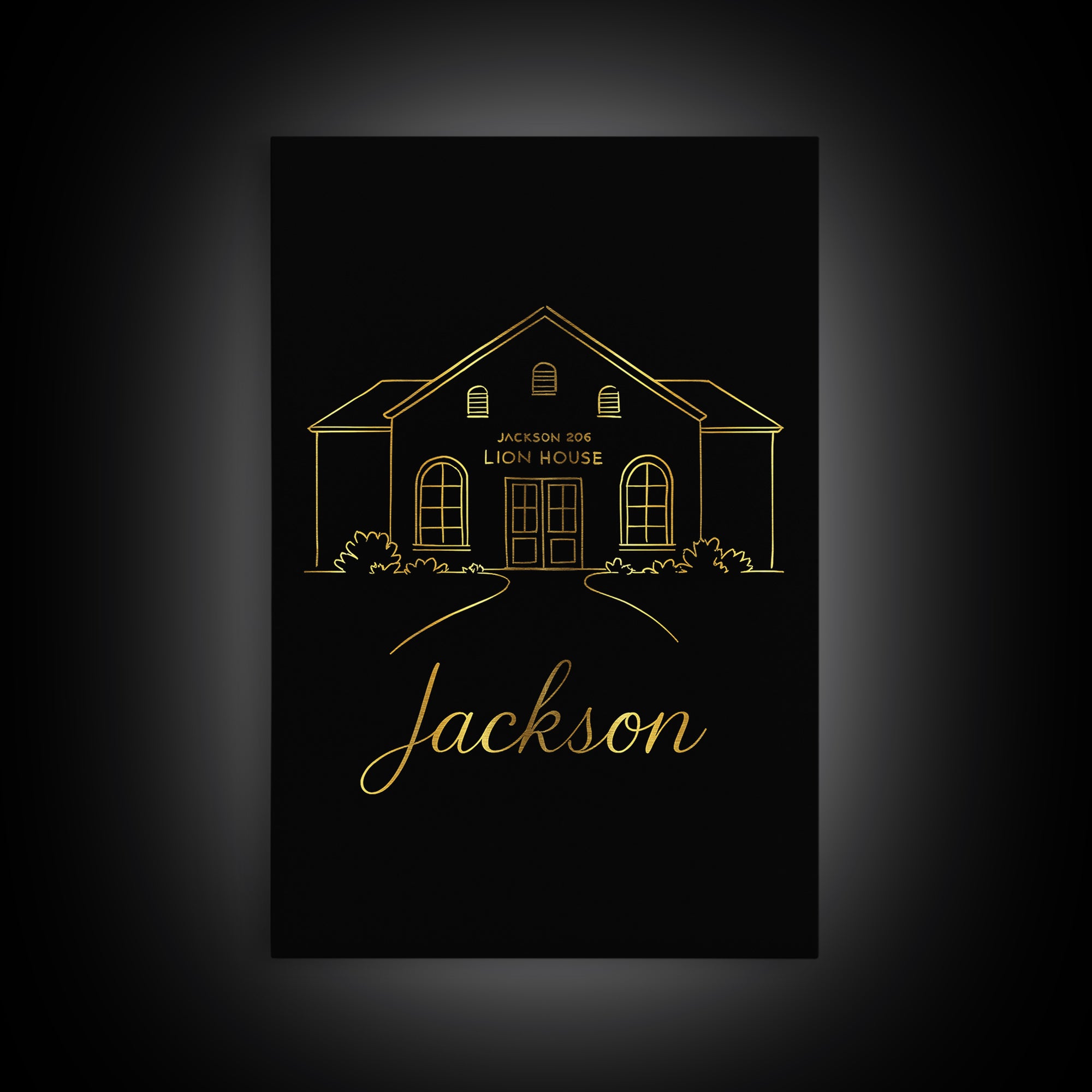 Jackson Mississippi Travel Poster, Canvas Print, Minimalist Gold Line Art, Jackson Art Print, Gift For Travelers, Office Decor