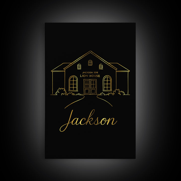 Jackson Mississippi Travel Poster, Canvas Print, Minimalist Gold Line Art, Jackson Art Print, Gift For Travelers, Office Decor