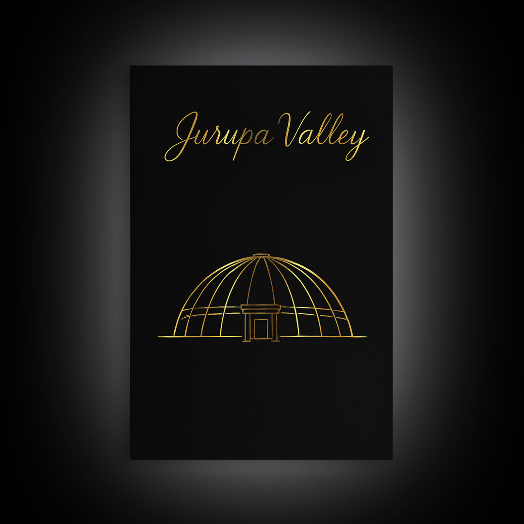 Jurupa Valley California Travel Poster, Canvas Print, Dark Minimalist Wall Art, Jurupa Valley City Art, Home Office Decor, Travel Wall Art