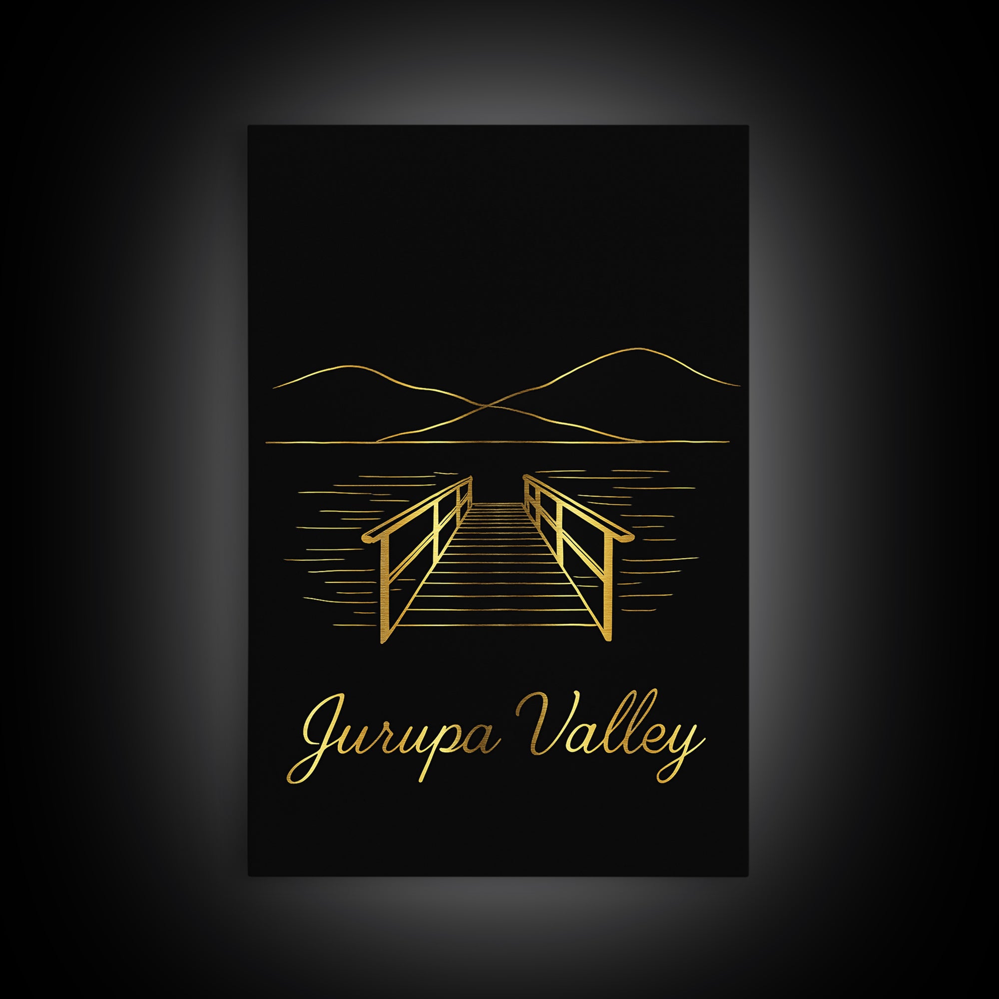Jurupa Valley Travel Poster, Canvas Print, Dark Minimalist Wall Art, Jurupa Valley Wall Art, Mid Century Wall Art, Travel Wall Decor