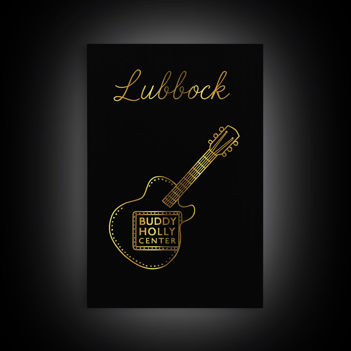 Lubbock Texas Travel Poster, Canvas Print, Dark Minimalist Wall Art, Lubbock City Art, Travel Poster Set, Vintage City Art, Retro Poster