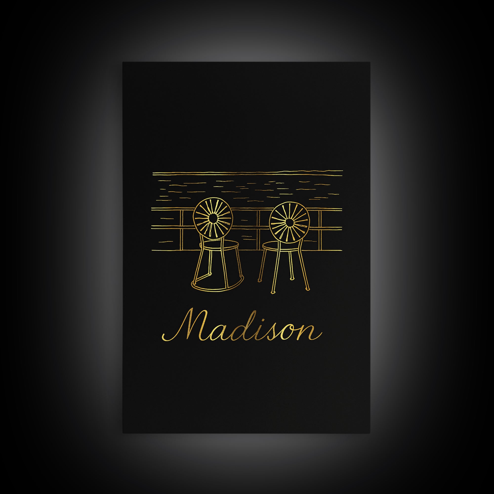 Madison Wisconsin Travel Poster, Canvas Print, Dark Minimalist Wall Art, Madison Travel Art, Wanderlust Decor, Poster Art