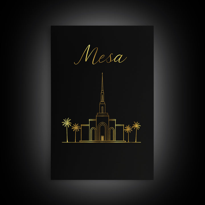 Mesa Travel Poster, Canvas Print, Dark Minimalist Wall Art, Mesa Wall Art, Travel Wall Art, City Travel Prints, Eclectic Wall Decor