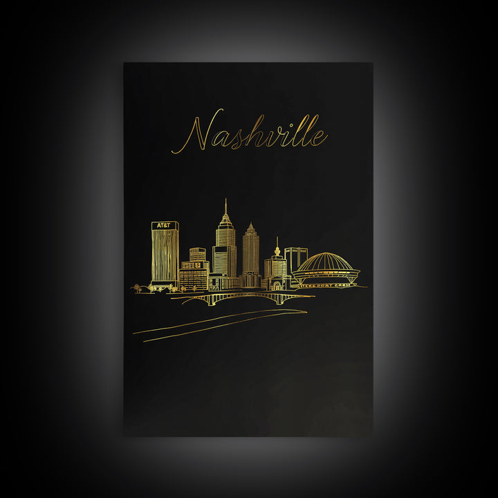 New York Travel Poster, Framed Canvas Print, Minimalist Gold Line Art, New York Wall Art, City Art Print, Travel Art Print, Poster Print