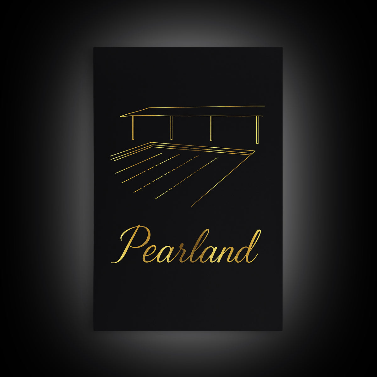 Pearland Travel Poster, Canvas Print, Dark Minimalist Wall Art, Pearland Poster Print, Travel Poster Art, City Travel Prints, Design 1