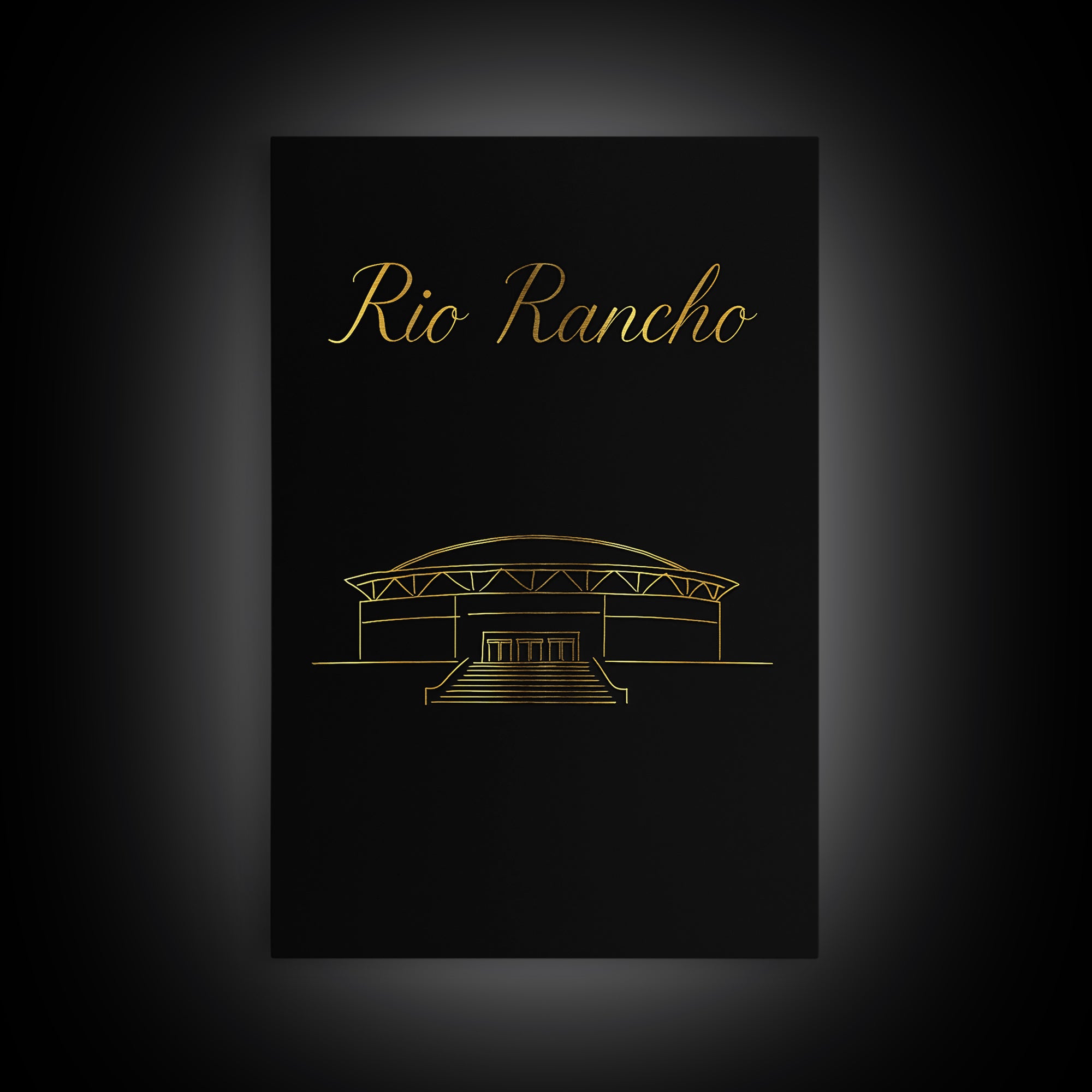 Rio Rancho Travel Poster, Canvas Print, Dark Minimalist Wall Art, Rio Rancho City Art, Travel Wall Art, City Art Print, Wanderlust Decor