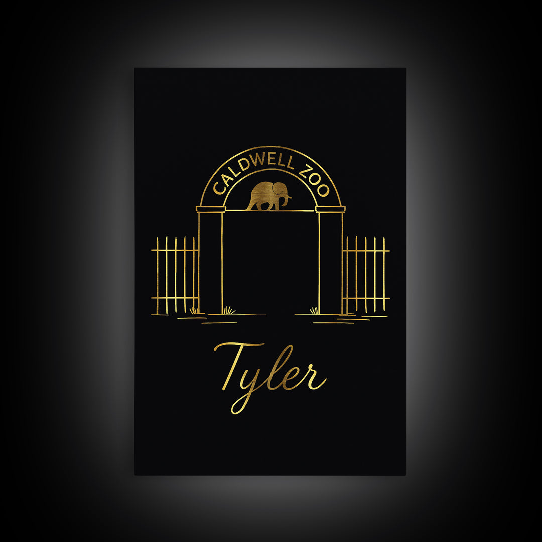 Tyler Travel Poster, Framed Canvas Print, Dark Minimalist Wall Art, Tyler Poster Print, Gift For Travelers, City Illustration, Design 2
