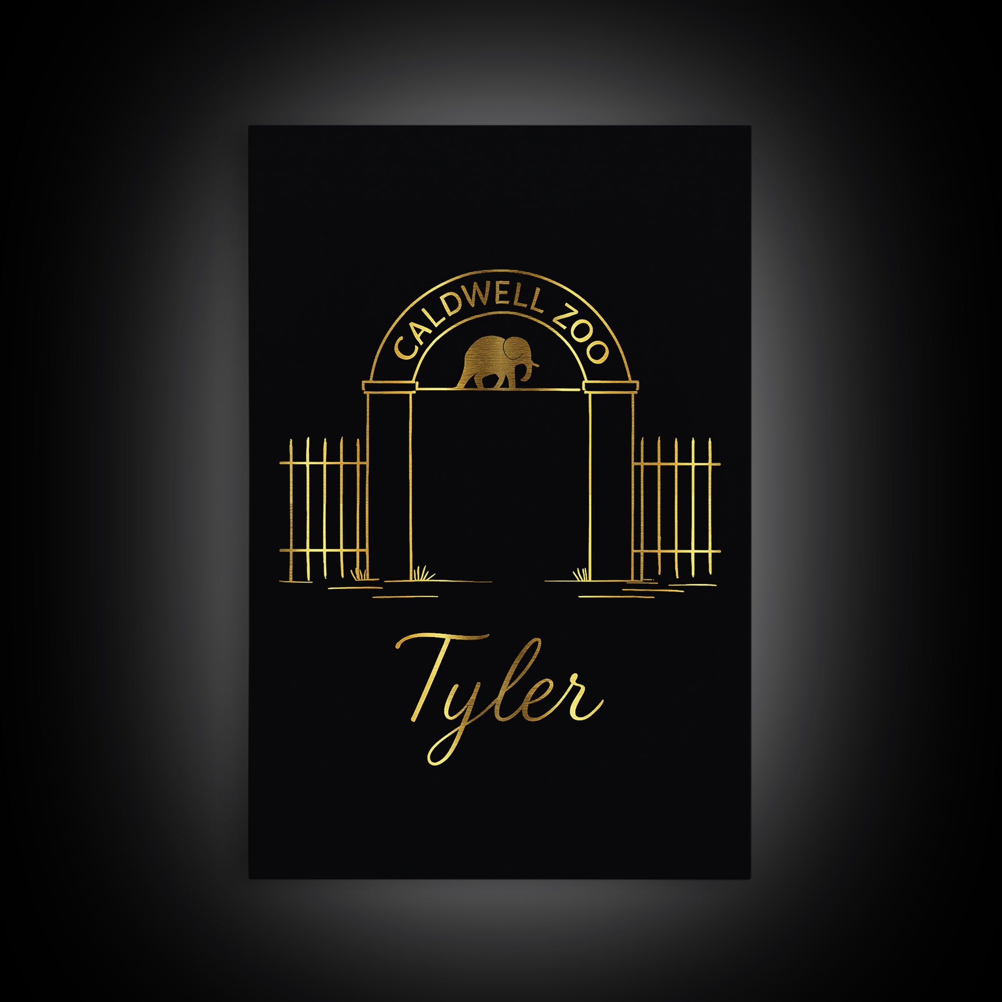 Tyler Travel Poster, Framed Canvas Print, Dark Minimalist Wall Art, Tyler Poster Print, Gift For Travelers, City Illustration, Design 2