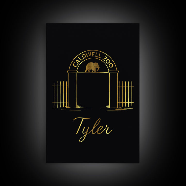 Tyler Travel Poster, Framed Canvas Print, Dark Minimalist Wall Art, Tyler Poster Print, Gift For Travelers, City Illustration, Design 2