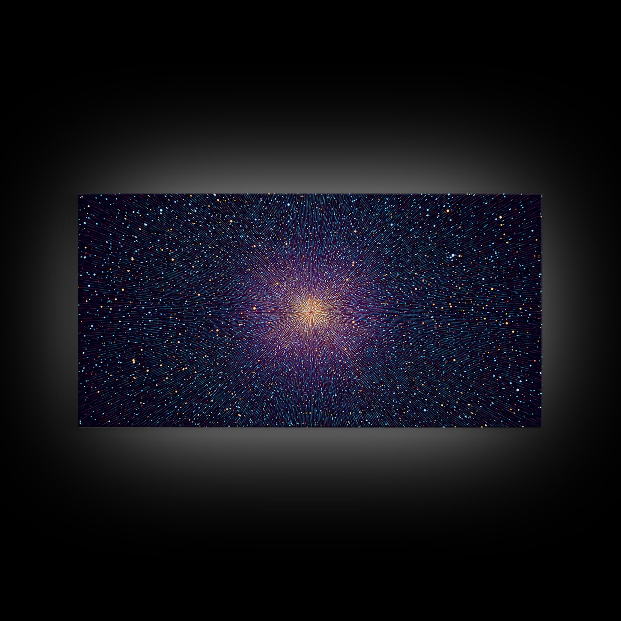 Radiant Purple Starburst Abstract Wall Art, Midcentury Modern Art Print, Cosmic Retro Decor, Space Abstract Art Poster For Home