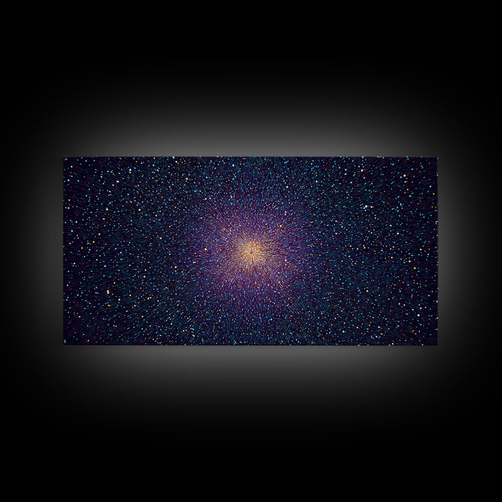 Radiant Purple Starburst Abstract Wall Art, Midcentury Modern Art Print, Cosmic Retro Decor, Space Abstract Art Poster For Home