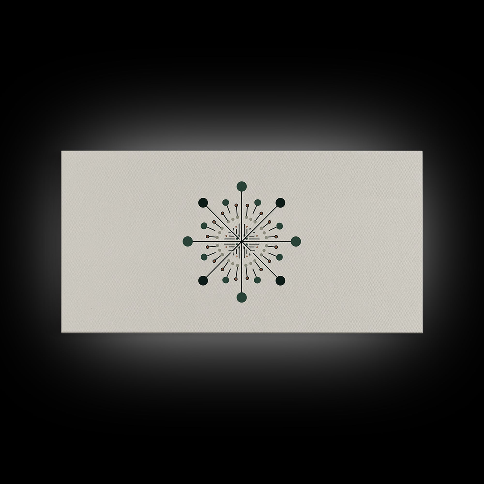 Atomic Green Starburst Wall Art, Midcentury Modern Art, MCM Wall Decor, Geometric Abstract Print, Retro Home Decor For Living Room