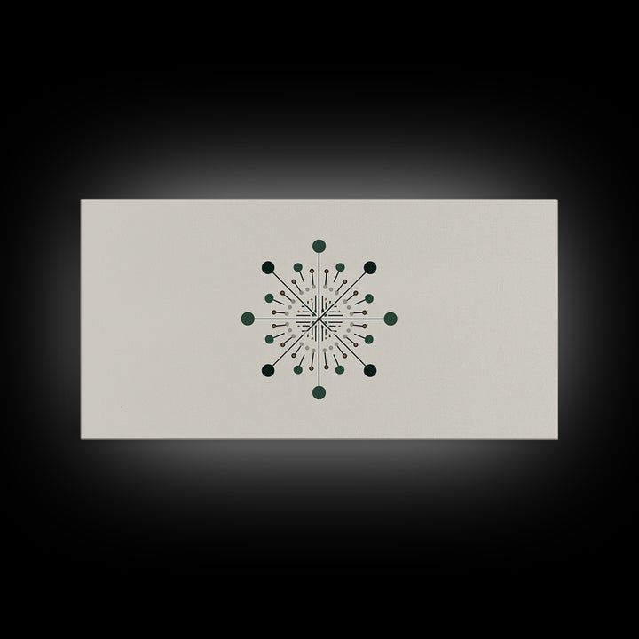Atomic Green Starburst Wall Art, Midcentury Modern Art, MCM Wall Decor, Geometric Abstract Print, Retro Home Decor For Living Room