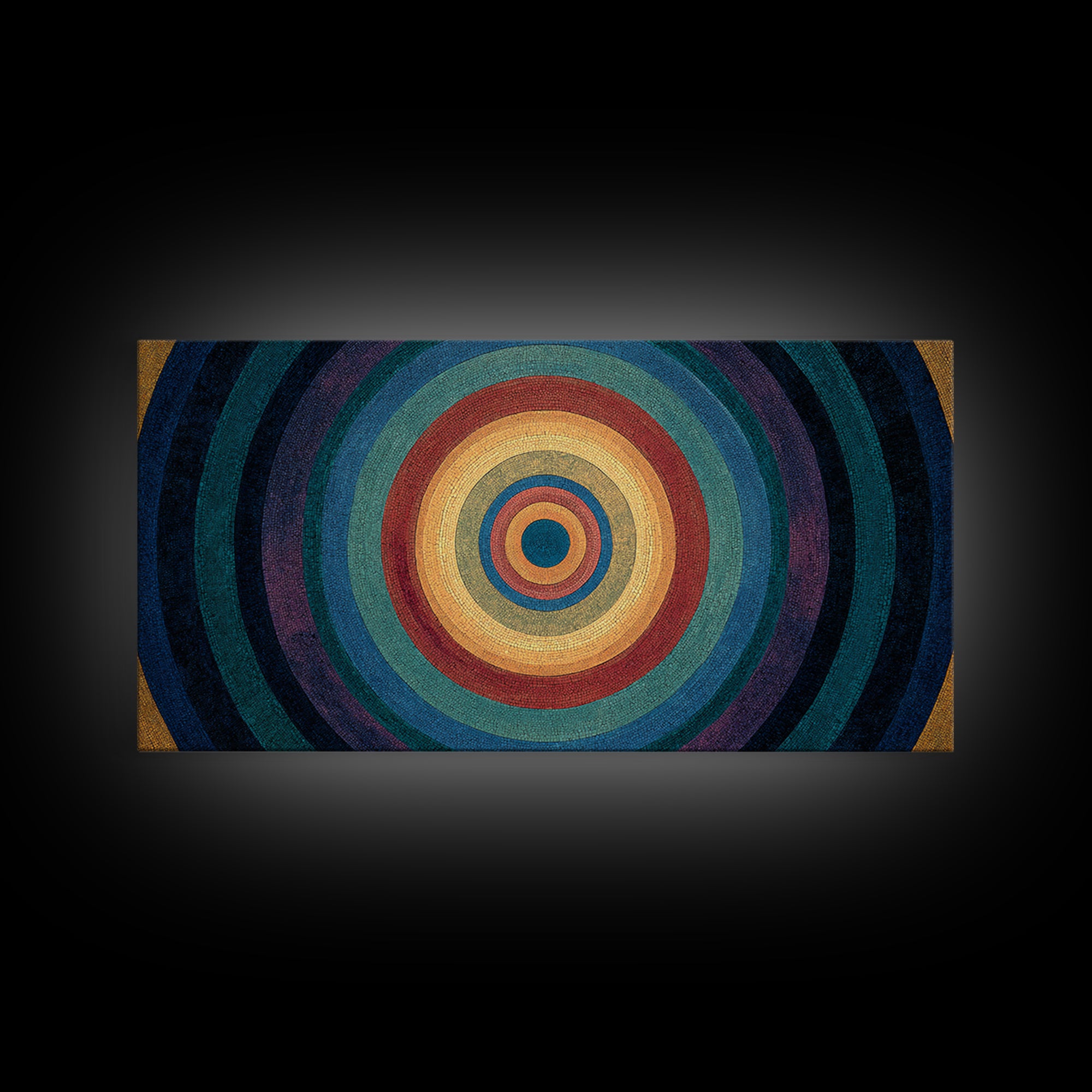 Colorful Concentric Circle Target Wall Art, Midcentury Modern Geometric Art Print, Bauhaus Poster, Retro Home Decor Gift