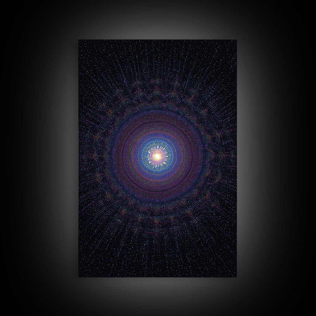 Purple Spiral Galaxy Wall Art, Modern Abstract Art Print, Space Abstract Art, Cosmic Retro Decor, Digital Canvas Print Poster