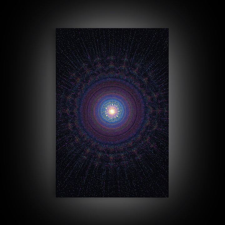 Purple Spiral Galaxy Wall Art, Modern Abstract Art Print, Space Abstract Art, Cosmic Retro Decor, Digital Canvas Print Poster