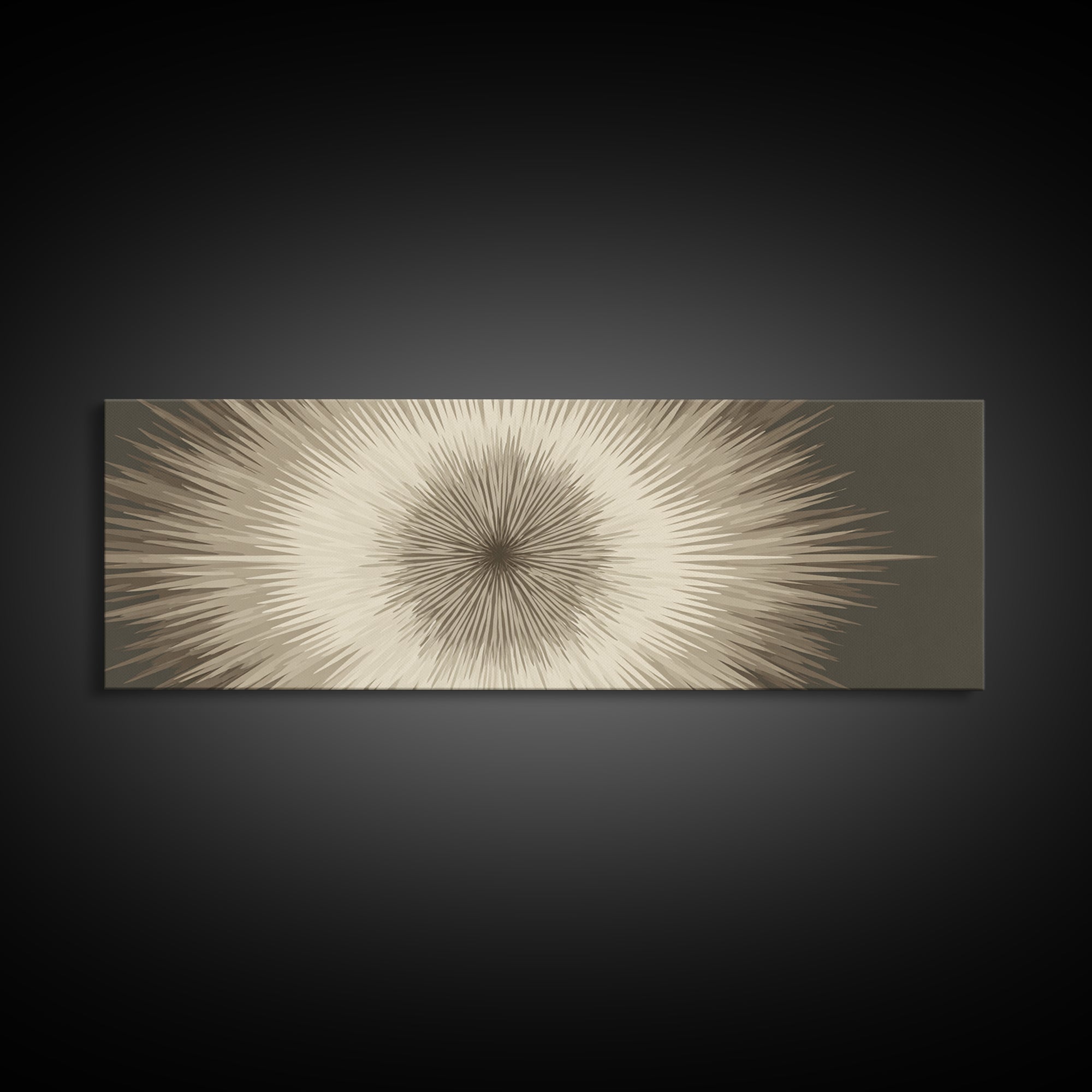 Neutral Radiating Starburst Abstract Wall Art, Minimalist Modern Decor, Geometric Art Print, Beige Midcentury Poster, Statement Wall Decor