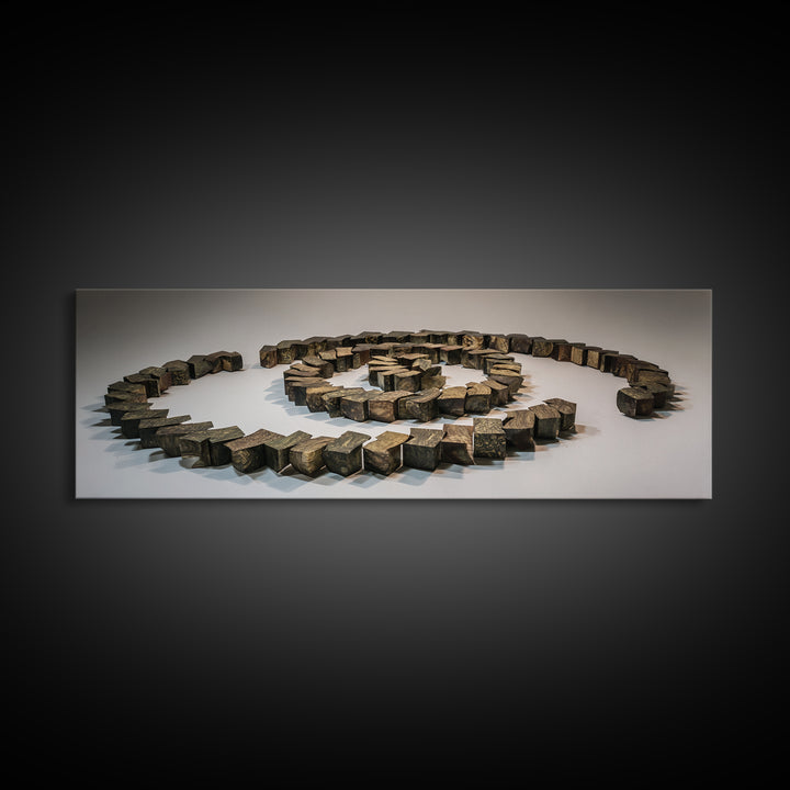 Spiral Stone Earthwork Sculpture Wall Art, Modern Sculpture, Geometric Art, Organic Abstract Decor, Masculine Office Decor