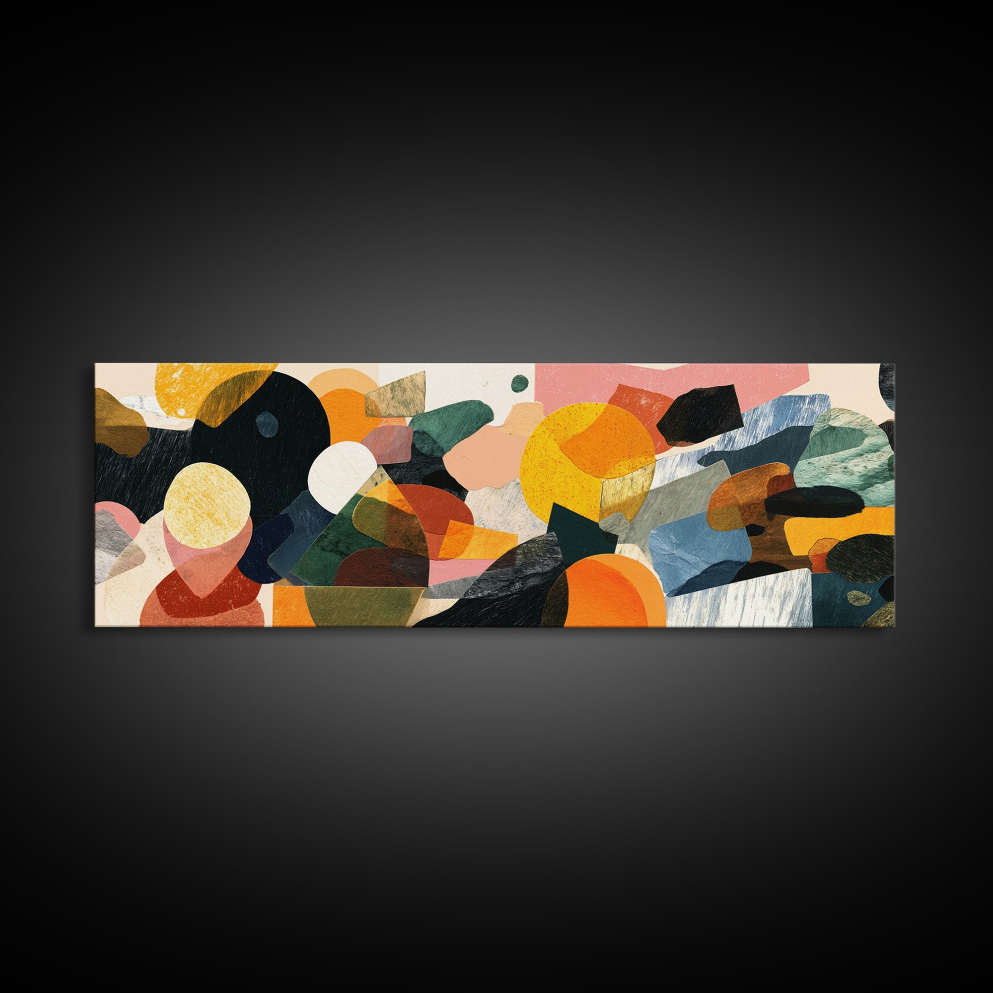 Vibrant Retro Geometric Shapes Wall Art, Midcentury Modern Abstract Print, Colorful MCM Decor, Bold Living Room Poster Gift