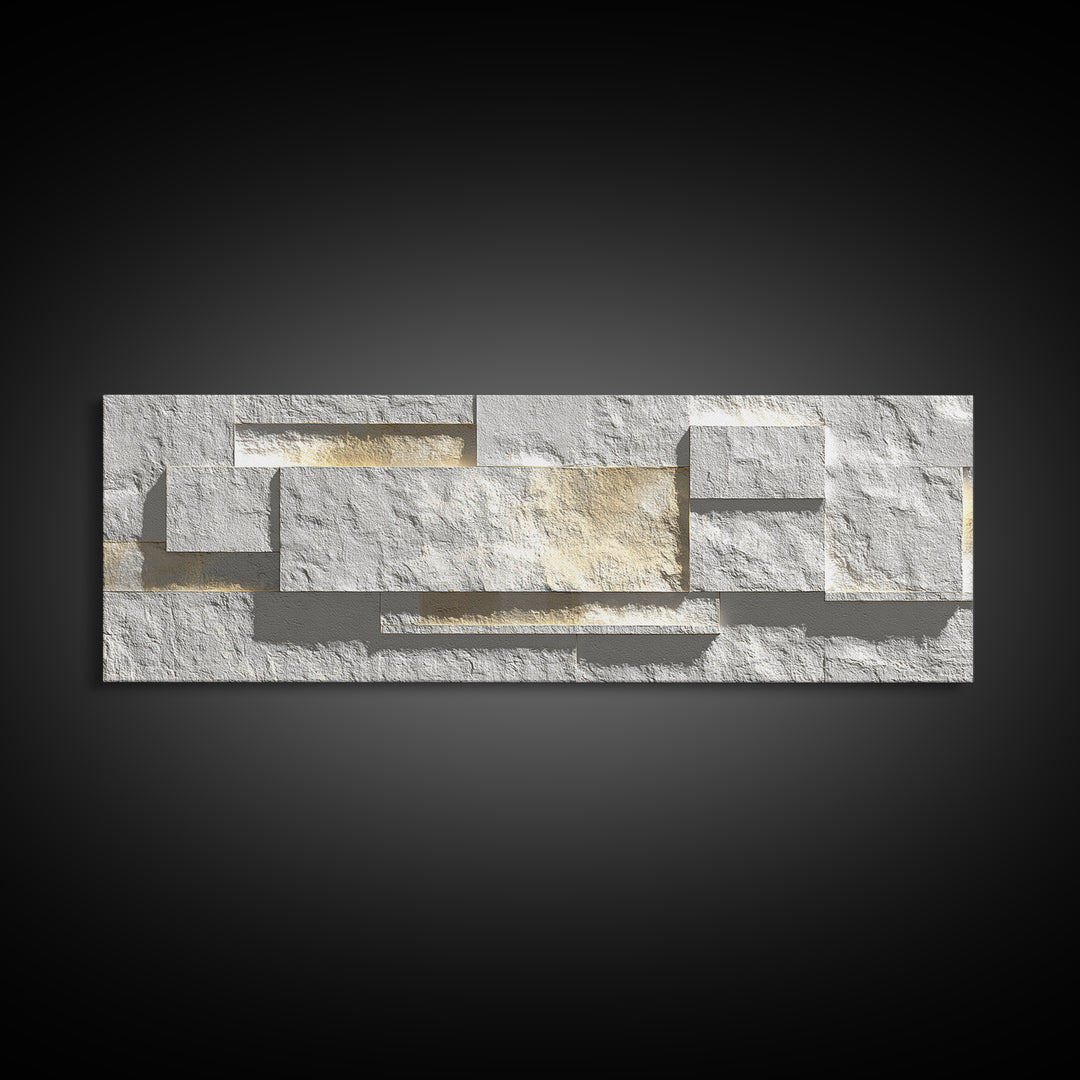 White Textured Relief Geometry Wall Art, Minimalist Modern Abstract Print, Gold Neutral Decor, Elegant Home Office Artwork