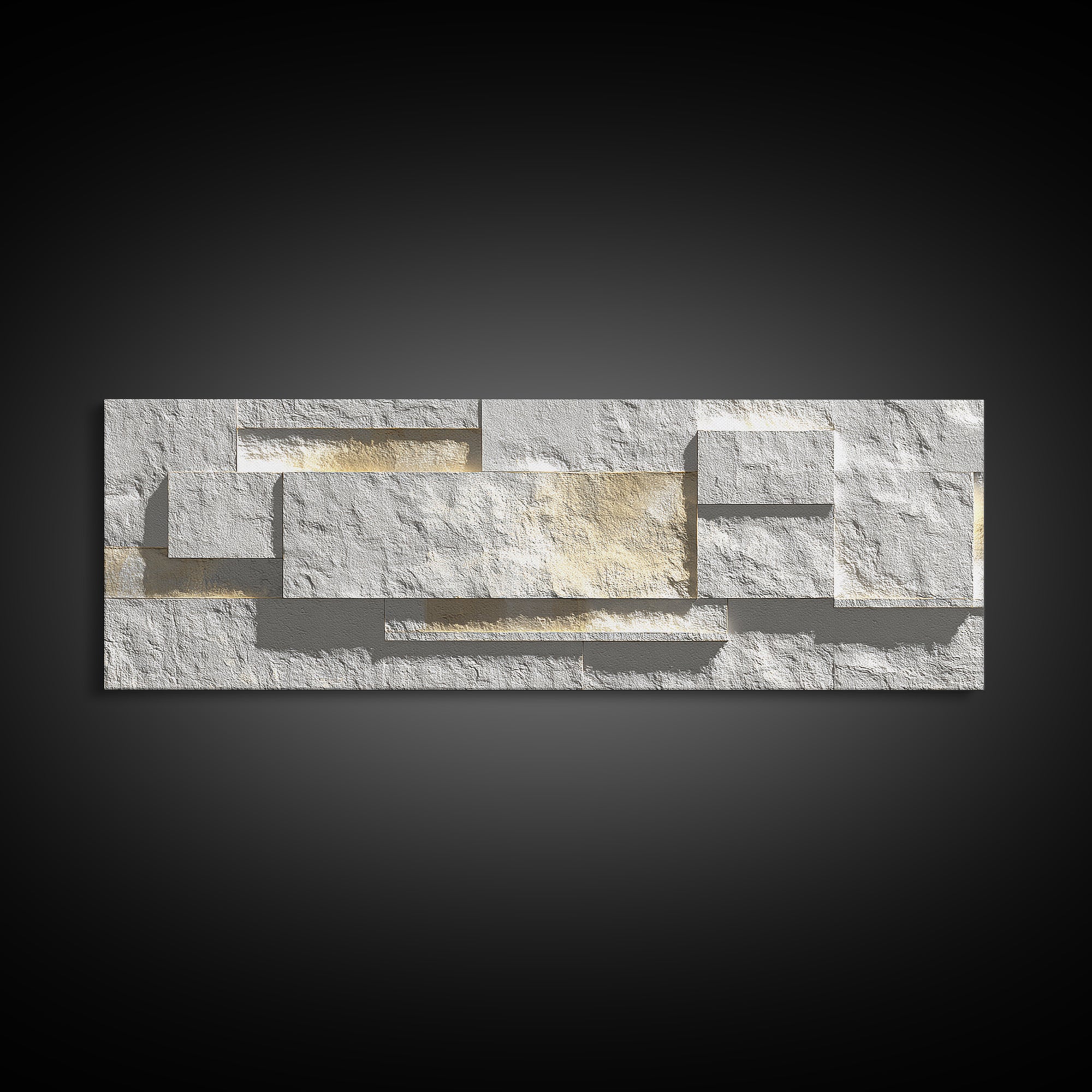 White Textured Relief Geometry Wall Art, Minimalist Modern Abstract Print, Gold Neutral Decor, Elegant Home Office Artwork