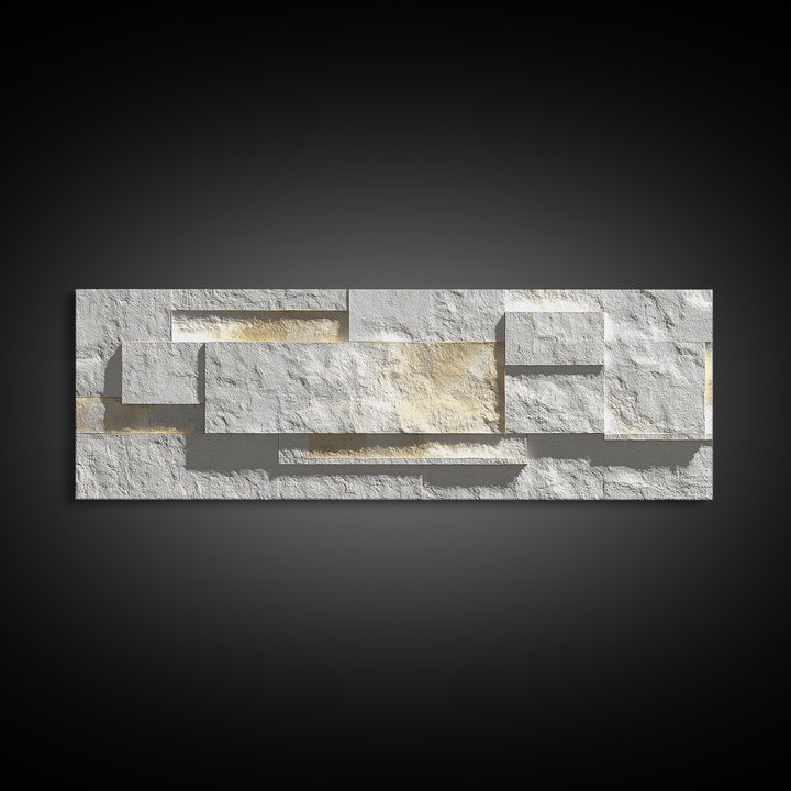 White Textured Relief Geometry Wall Art, Minimalist Modern Abstract Print, Gold Neutral Decor, Elegant Home Office Artwork