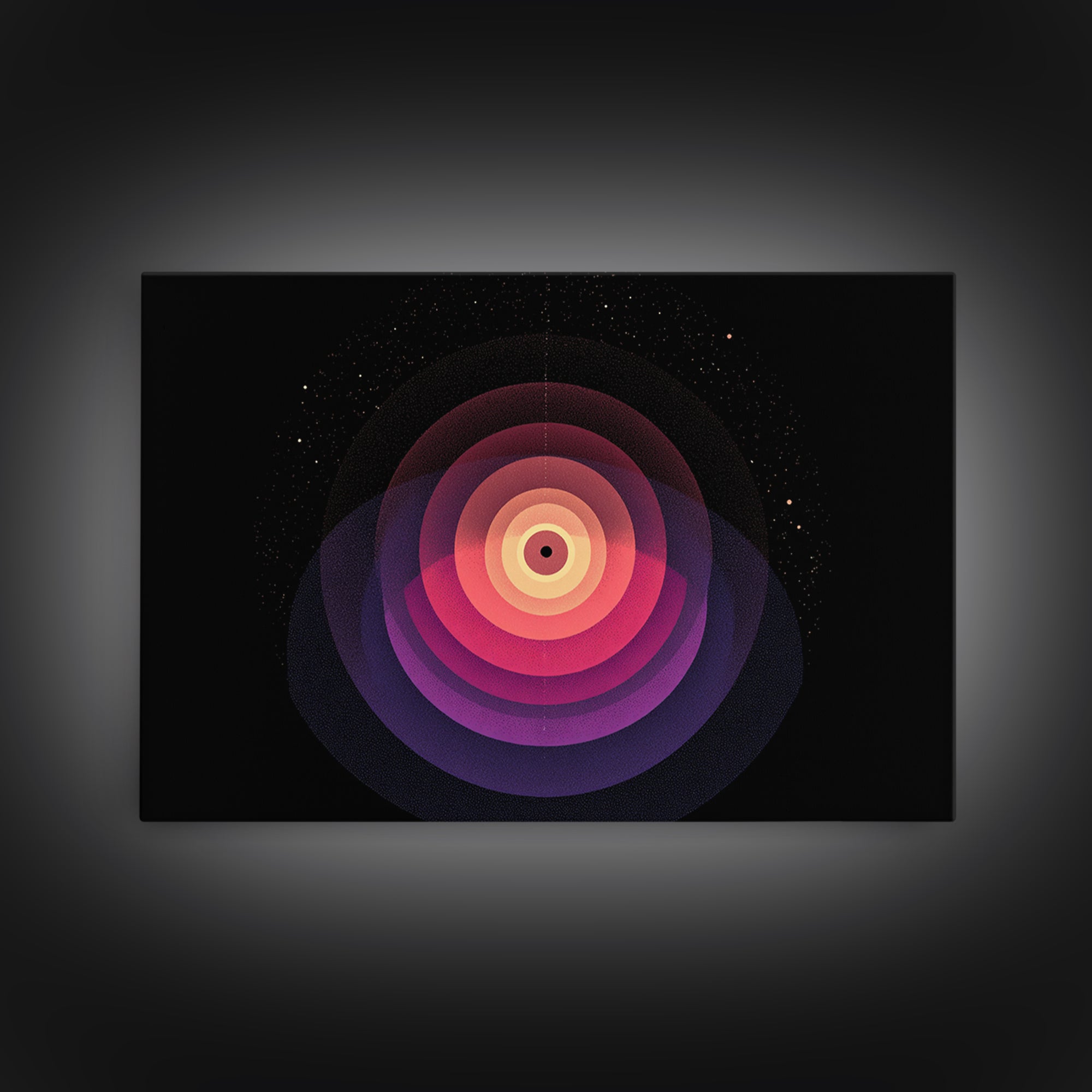 Cosmic Pink Orbital Eye Wall Art, Midcentury Modern Abstract, Space Geometric Poster, Retro Modern Wall Decor Print For Living Room