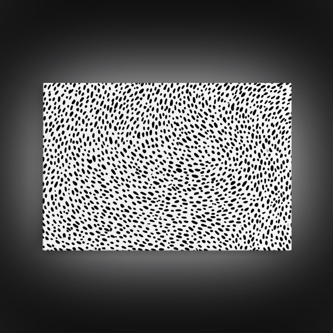 Black White Dash Pattern Wall Art, Minimalist Abstract Art Print, Modern Wall Decor, Scandinavian Modern Home Decor, Office Decor