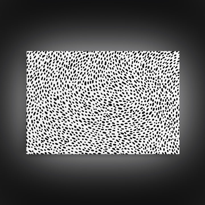 Black White Dash Pattern Wall Art, Minimalist Abstract Art Print, Modern Wall Decor, Scandinavian Modern Home Decor, Office Decor