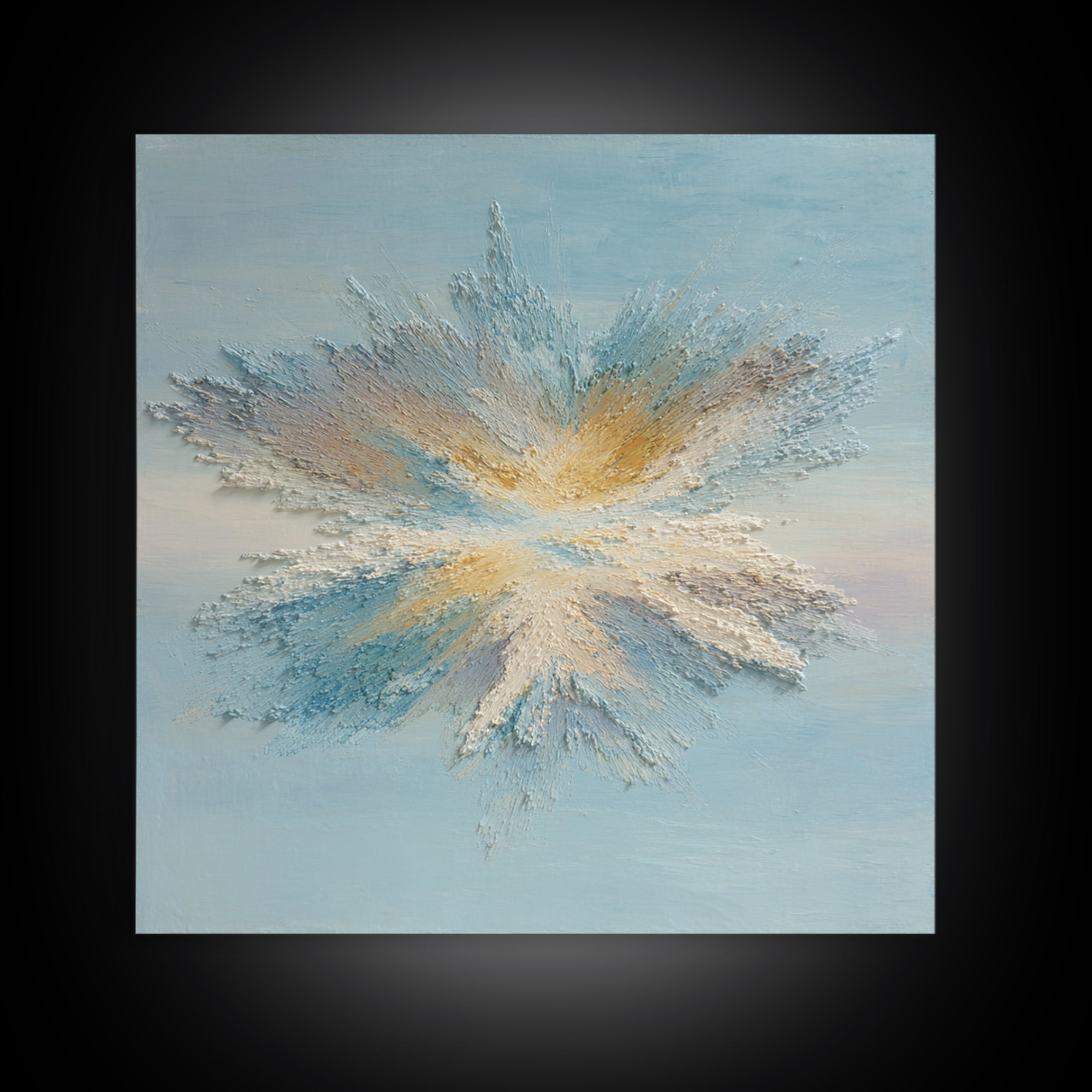 Abstract Breath Waves Framed Canvas Print, Meditation Art, Spiritual Wall Art, Living Room Decor, Abstract Art, Stillness, MED-1x1-6