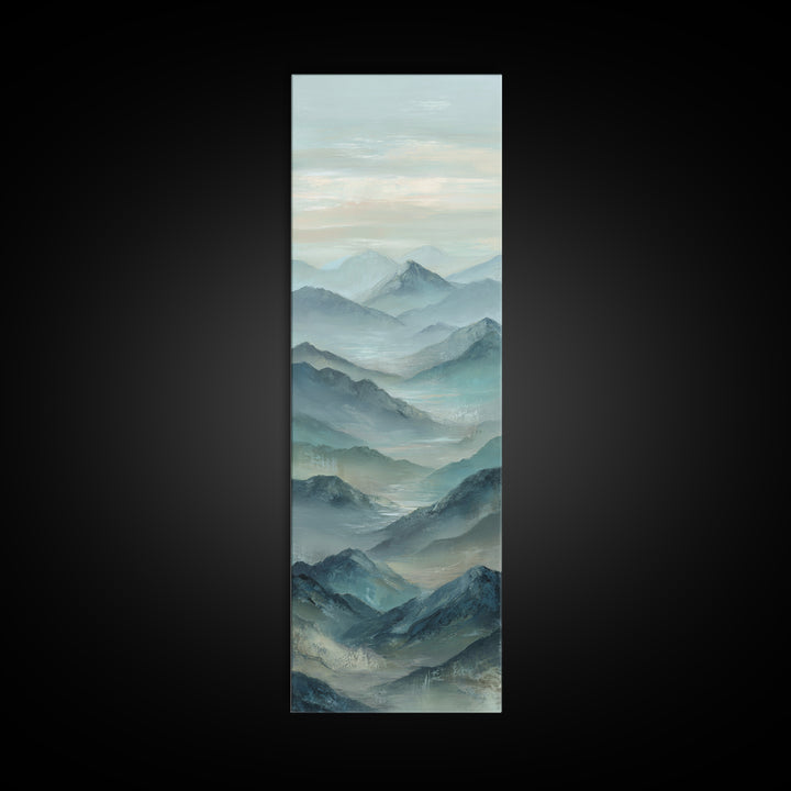 Sunrise over Himalayan Style Mountains Canvas Print, Meditation Art, Fine Art Print, Living Room Decor, Fine Art, Stillness, MED-1x3-5