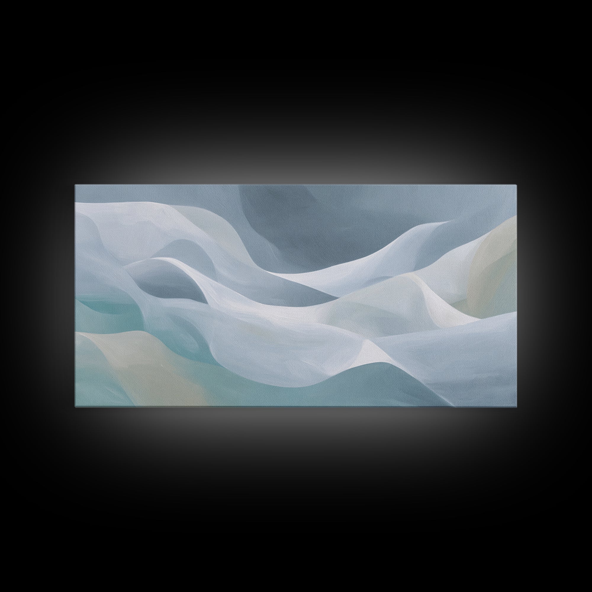 Abstract Breath Waves Canvas Print, Meditation Art, Printable Art, Living Room Decor, Abstract Art, Stillness, Minimalist Art, MED-2x1-74