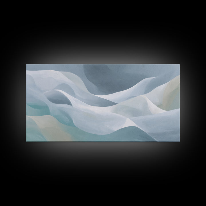 Abstract Breath Waves Canvas Print, Meditation Art, Printable Art, Living Room Decor, Abstract Art, Stillness, Minimalist Art, MED-2x1-74