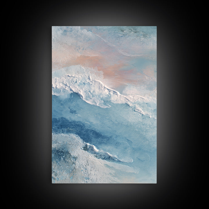 Abstract Breath Waves Canvas Print, Meditation Art, Wall Art, Living Room Decor, Abstract Art, Stillness, Boho Wall Decor, MED-2x3-14