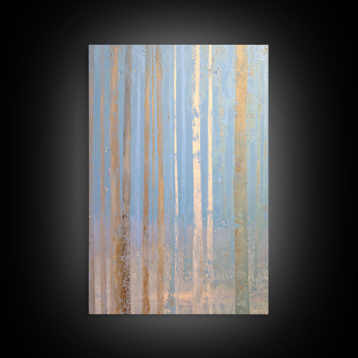 Abstract Breath Waves Framed Canvas Print, Meditation Art, Abstract Art, Living Room Decor, Stillness, Neutral Wall Art, MED-2x3-38