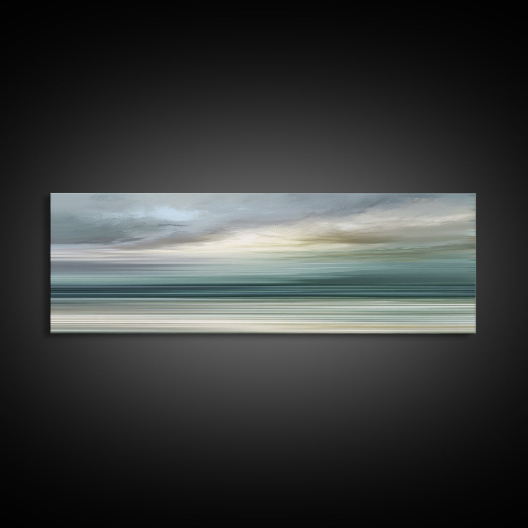 Soft Chakra Color Gradient Without Symbols Overload Canvas Print, Meditation Art, Abstract Wall Art, Living Room Decor, MED-3x1-2