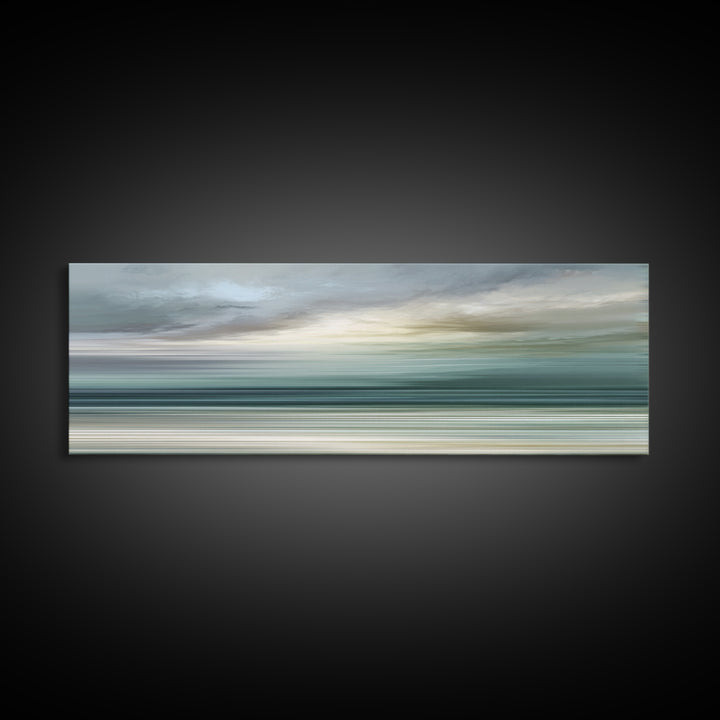 Soft Chakra Color Gradient Without Symbols Overload Canvas Print, Meditation Art, Abstract Wall Art, Living Room Decor, MED-3x1-2