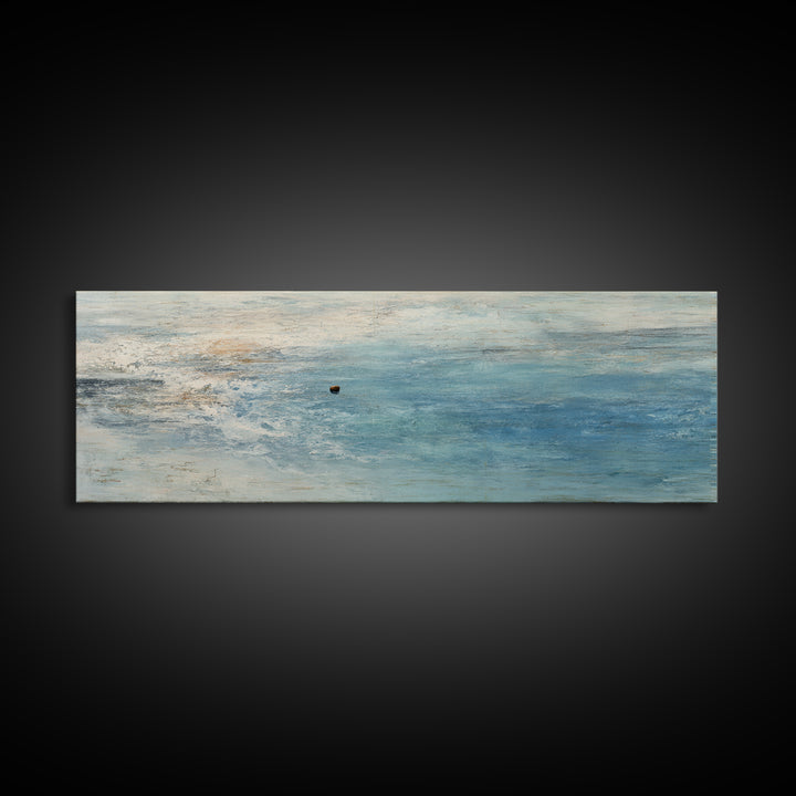 Ocean Horizon with Meditative Stillness Canvas Print, Meditation Art, Modern Wall Art, Living Room Decor, Fine Art, Stillness, MED-3x1-34
