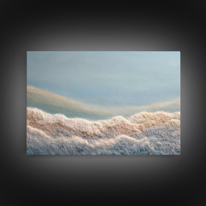 Abstract Breath Waves Framed Canvas Print, Meditation Art, Living Room Art, Living Room Decor, Stillness, Psychedelic Art, MED-3x2-10