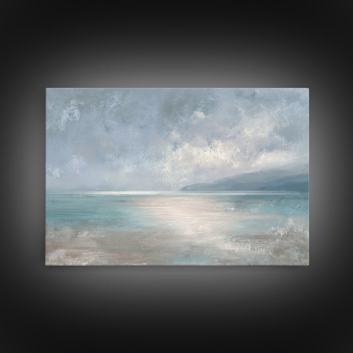 Ocean Horizon with Meditative Stillness Canvas Print, Meditation Art, Contemporary Art, Living Room Decor, Stillness, MED-3x2-46